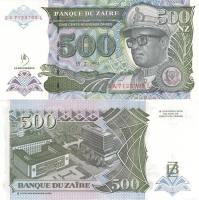 *500 Nových zaires Zair 1994, P64A UNC, prefix X - Kliknutím na obrázok zatvorte -